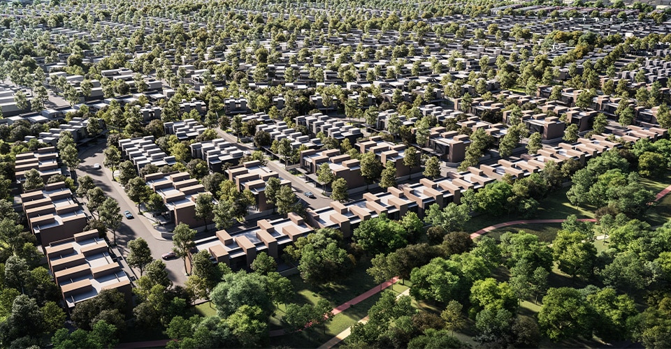 Strategic location aerial view